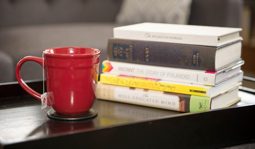 wfh tea and books